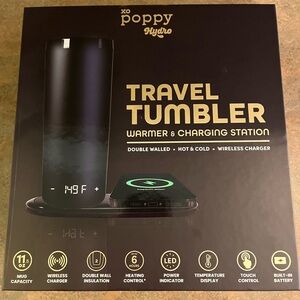 Travel Tumbler Warmer & Charging Station - Black